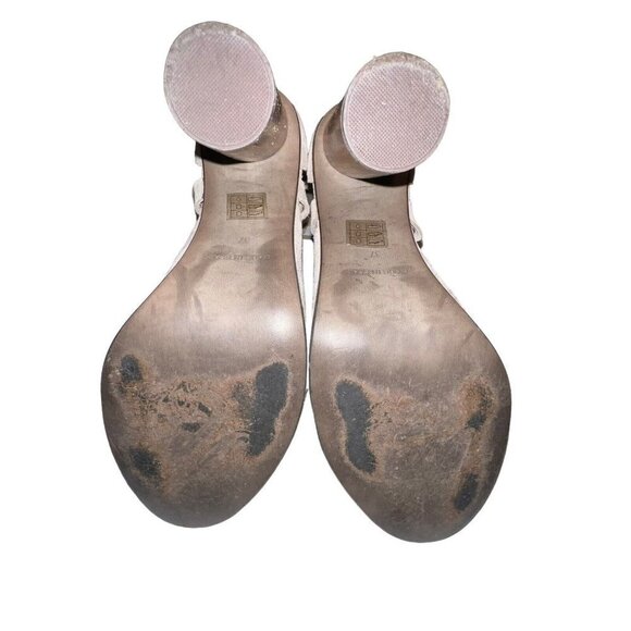 Free People Taupe Nouvella Criss Cross Wrap Chunky Heel Suede Leather Sz 38/6.5 - Picture 8 of 12